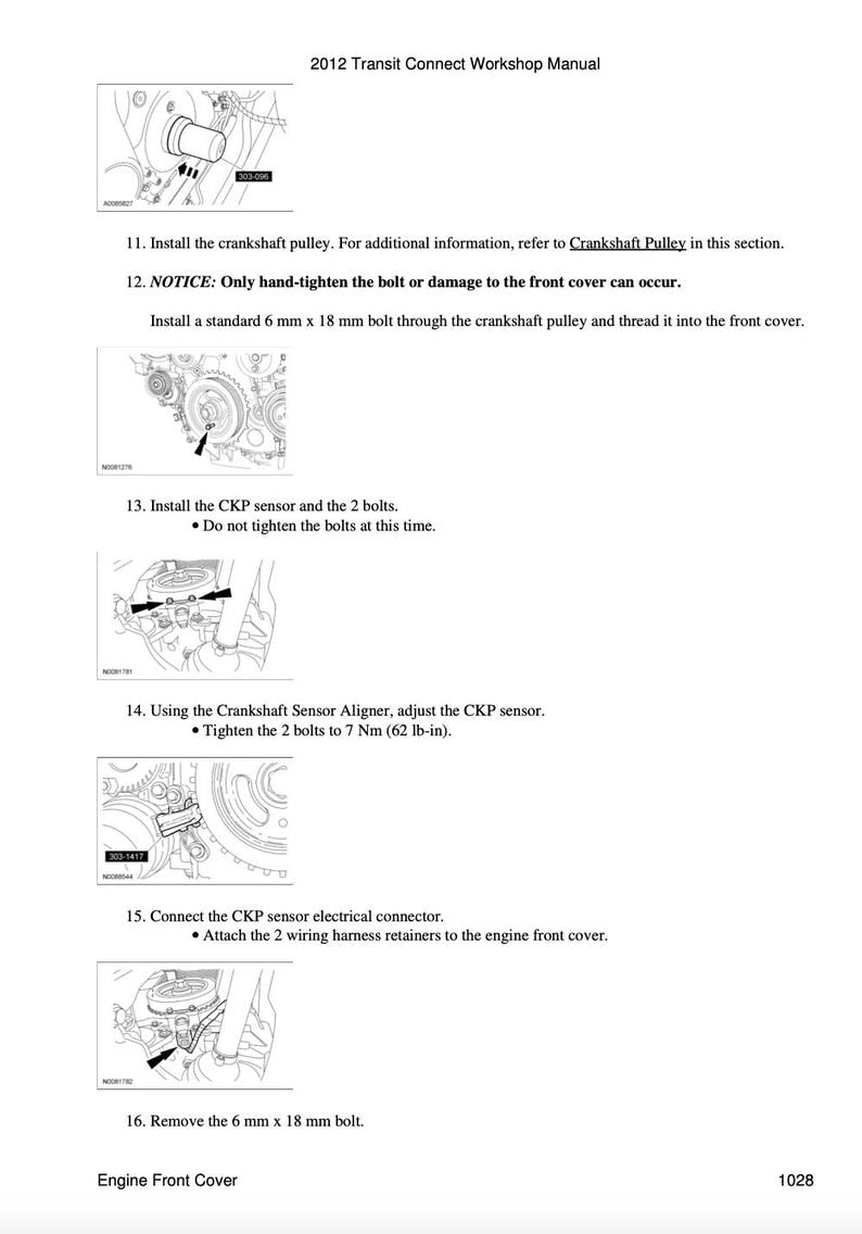 Ford Transit Connect 2006-2012 Service Manual Repair, Workshop Service Repair, INSTANT Download PDF