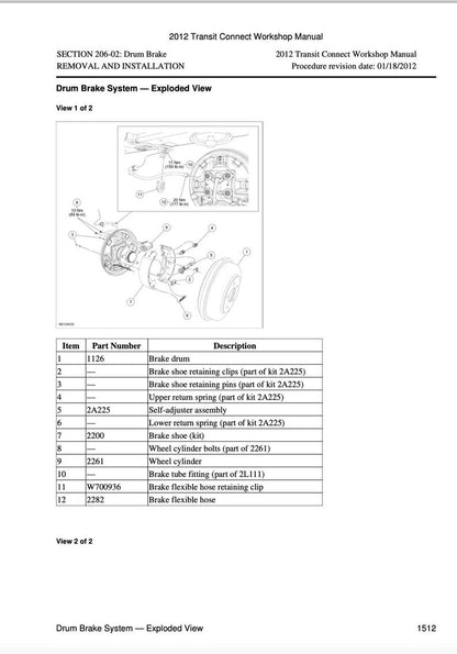 Ford Transit Connect 2006-2012 Service Manual Repair, Workshop Service Repair, INSTANT Download PDF