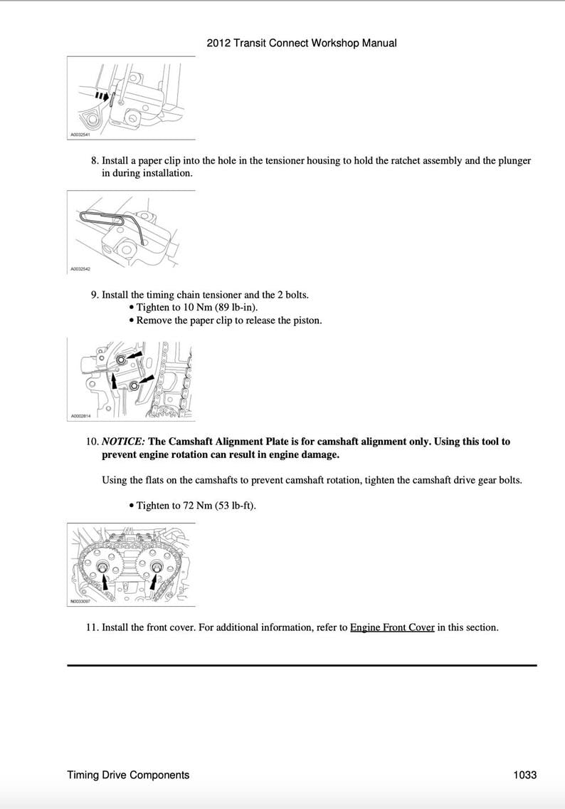 Ford Transit Connect 2006-2012 Service Manual Repair, Workshop Service Repair, INSTANT Download PDF