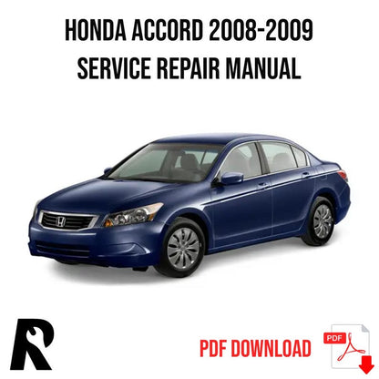 Honda Accord 2008-2009 Service Manual Repair, Workshop Service Repair, INSTANT Download PDF