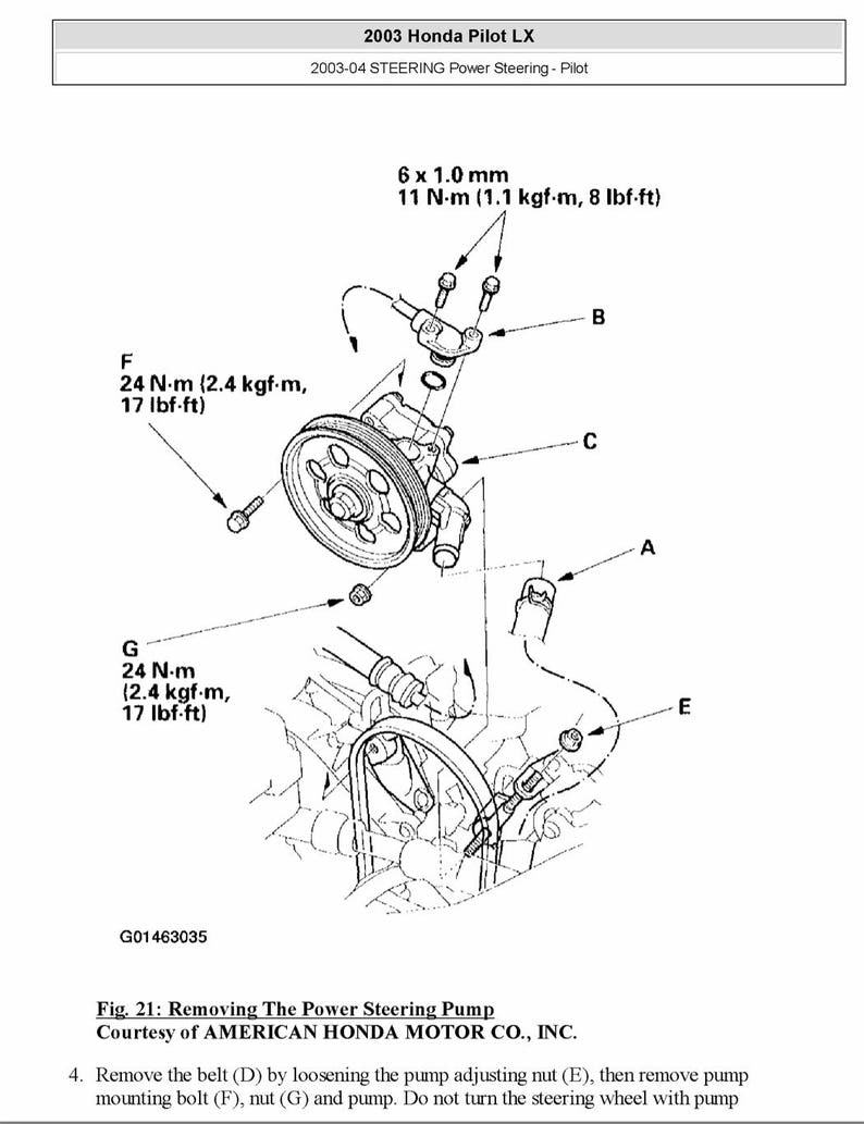 Honda Pilot 2003-2005 Service Manual Repair, Workshop Service Repair, INSTANT Download PDF