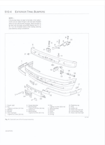 BMW E34 1989-1995 Service Manual Repair, Workshop Service Repair, INSTANT Download PDF