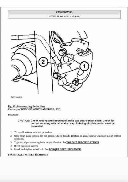 BMW X5 E53 1999-2005 Service Manual Repair, Workshop Service Repair, INSTANT Download PDF