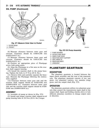 Dodge Stratus 2001-2003 Service Manual Repair, Workshop Service Repair, INSTANT Download PDF