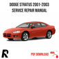 Dodge Stratus 2001-2003 Service Manual Repair, Workshop Service Repair, INSTANT Download PDF