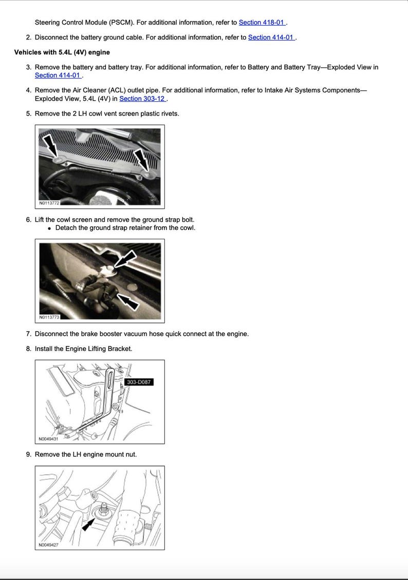 Ford Mustang 2010-2014 Service Manual Repair, Workshop Service Repair, INSTANT Download PDF
