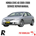 Honda Civic 4D 2005-2008 Service Manual Repair, Workshop Service Repair, INSTANT Download PDF