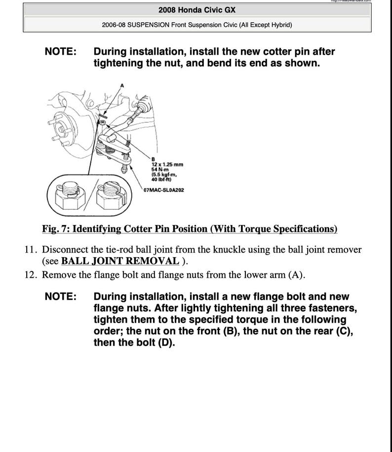 Honda Civic 4D 2005-2008 Service Manual Repair, Workshop Service Repair, INSTANT Download PDF