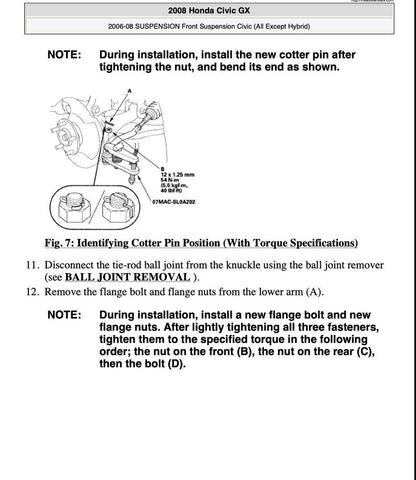Honda Civic 4D 2005-2008 Service Manual Repair, Workshop Service Repair, INSTANT Download PDF