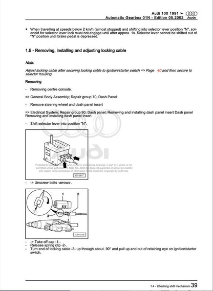 Audi 100 1991-1997 Service Manual Repair, Workshop Service Repair, INSTANT Download PDF
