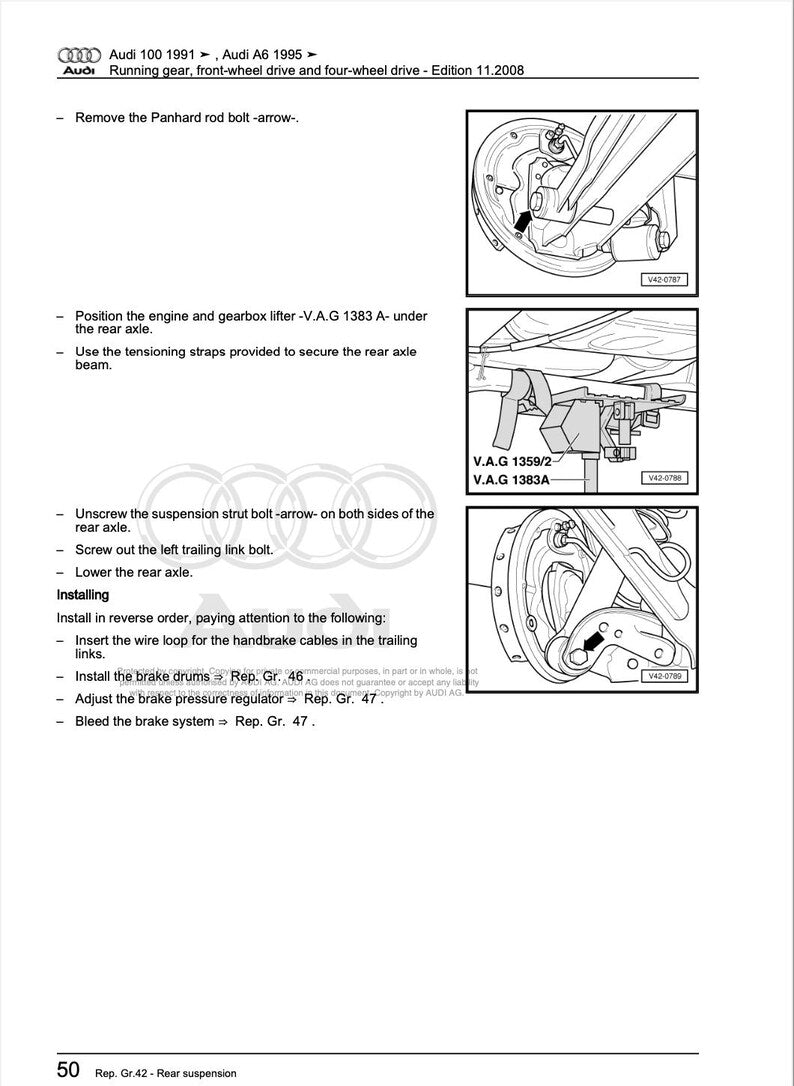 Audi 100 1991-1997 Service Manual Repair, Workshop Service Repair, INSTANT Download PDF