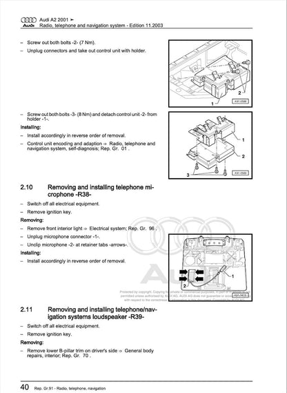 Audi A2 2000-2005 Service Manual Repair, Workshop Service Repair, INSTANT Download PDF