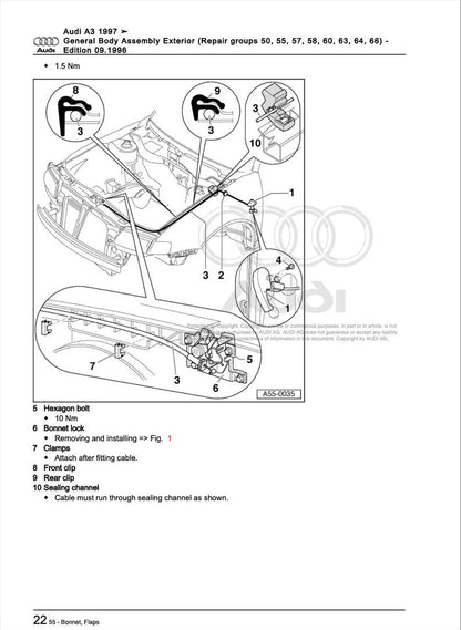 Audi A3 1997-2005 Service Manual Repair, Workshop Service Repair, INSTANT Download PDF