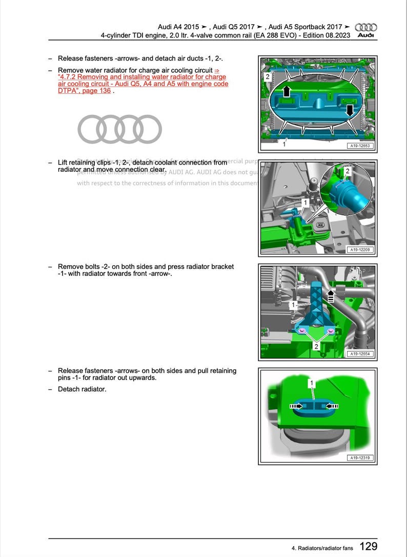 Audi A5 2016-2021 Service Manual Repair, Workshop Service Repair, INSTANT Download PDF
