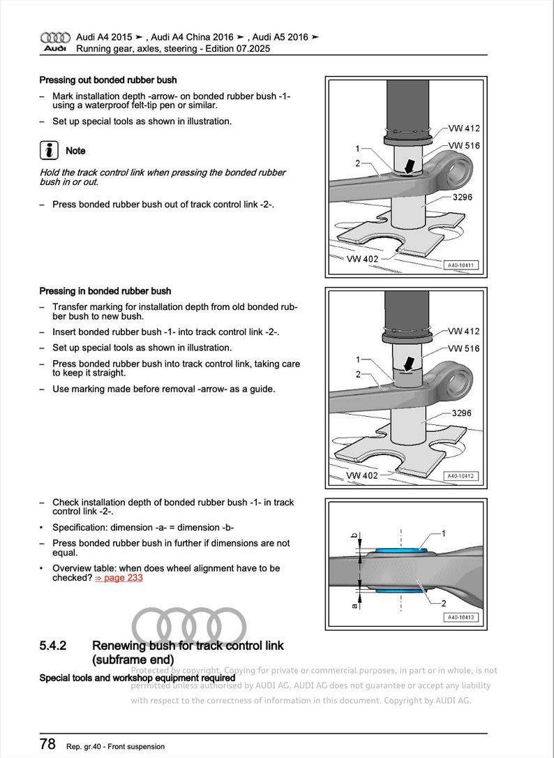Audi A5 2016-2021 Service Manual Repair, Workshop Service Repair, INSTANT Download PDF