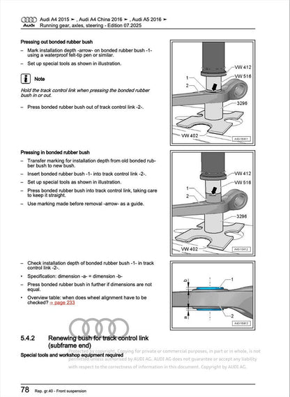 Audi A5 2016-2021 Service Manual Repair, Workshop Service Repair, INSTANT Download PDF