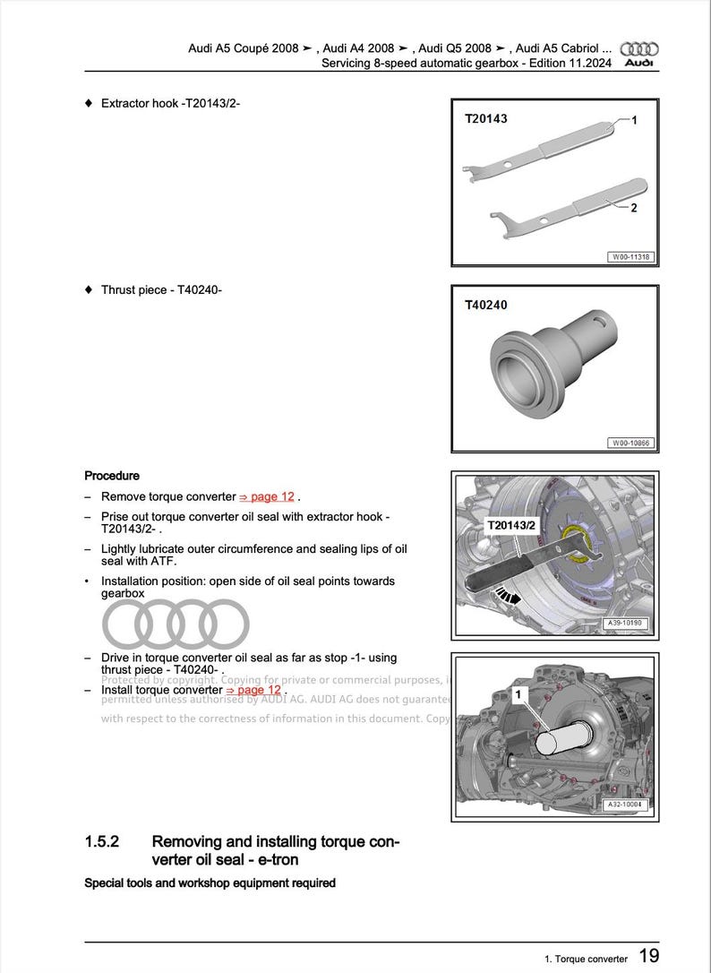 Audi A5 Coupe 2011-2016 Service Manual Repair, Workshop Service Repair, INSTANT Download PDF