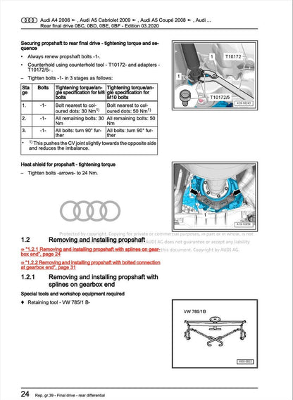 Audi A7 2014-2017 Service Manual Repair, Workshop Service Repair, INSTANT Download PDF