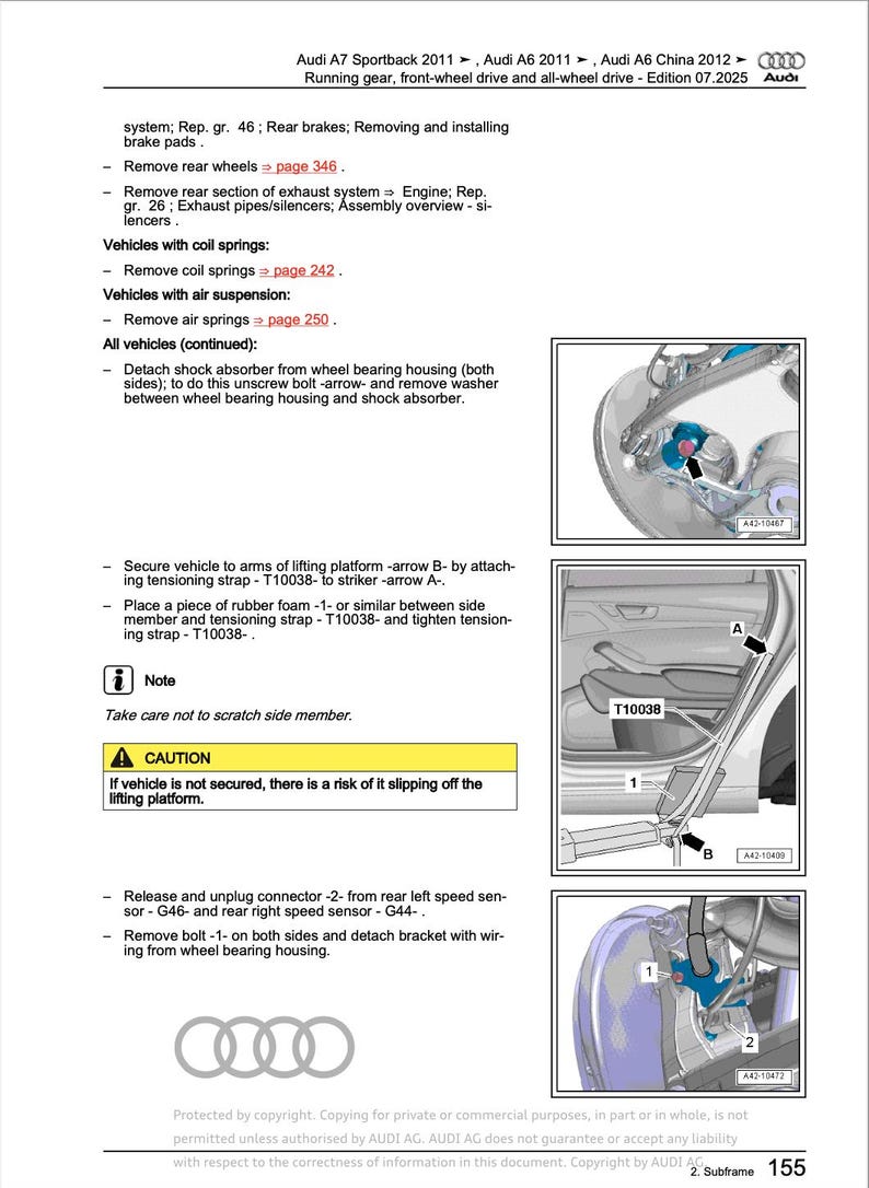 Audi A7 2014-2017 Service Manual Repair, Workshop Service Repair, INSTANT Download PDF