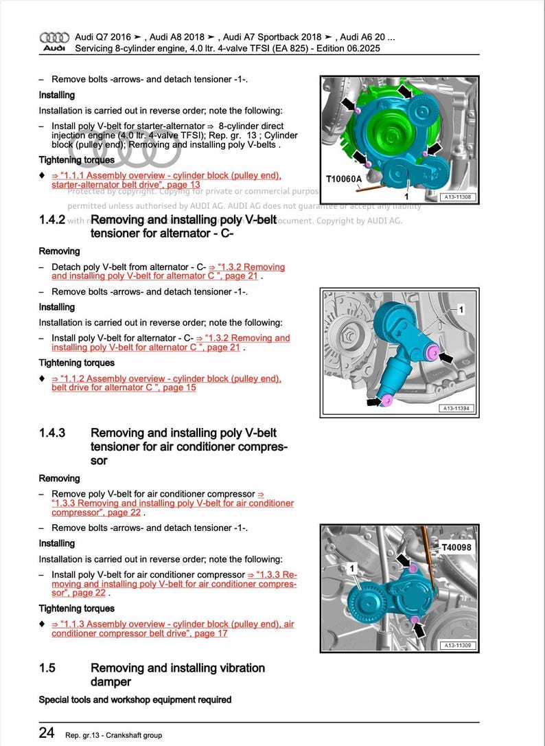 Audi A7 2018-2022 Service Manual Repair, Workshop Service Repair, INSTANT Download PDF