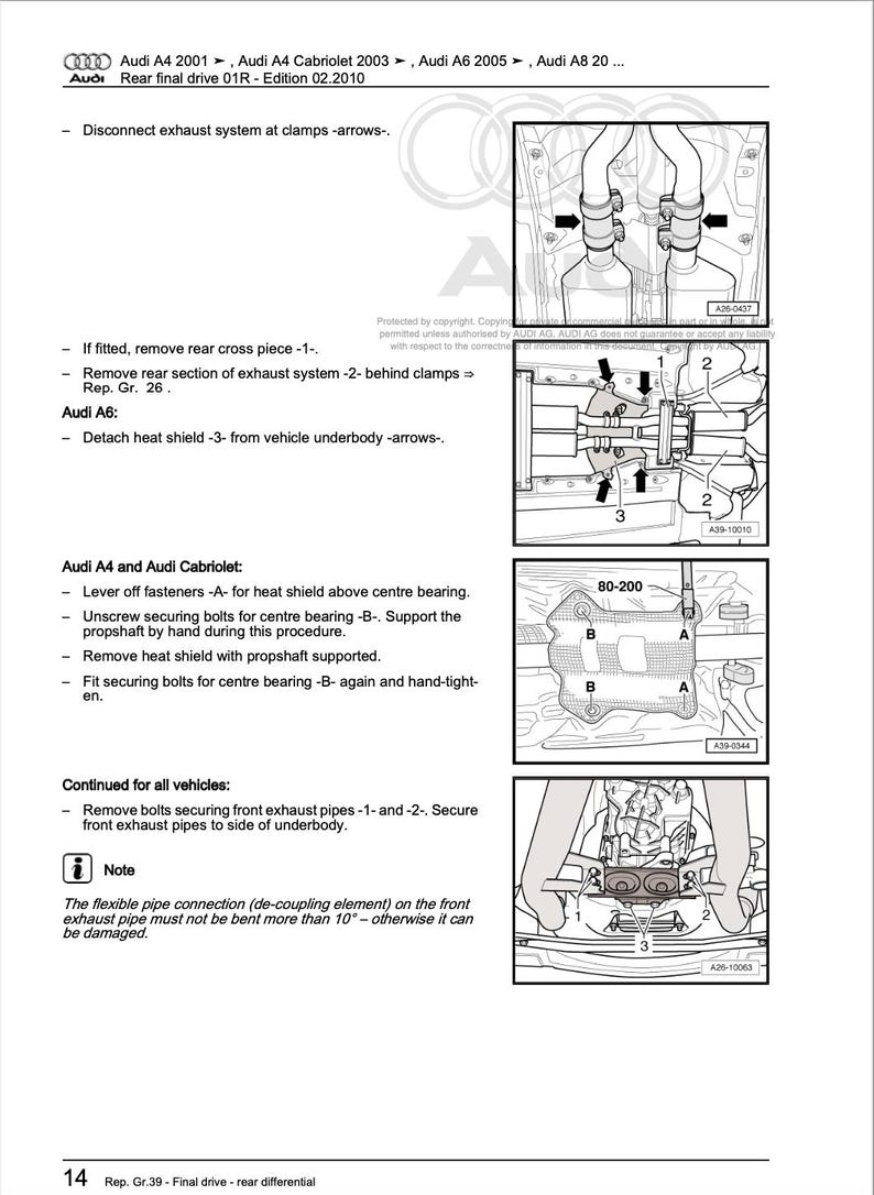 Audi A8 2003-2009 Service Manual Repair, Workshop Service Repair, INSTANT Download PDF