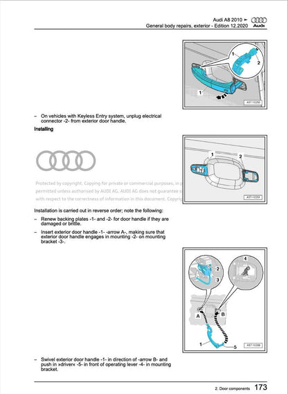 Audi A8 2010-2014 Service Manual Repair, Workshop Service Repair, INSTANT Download PDF