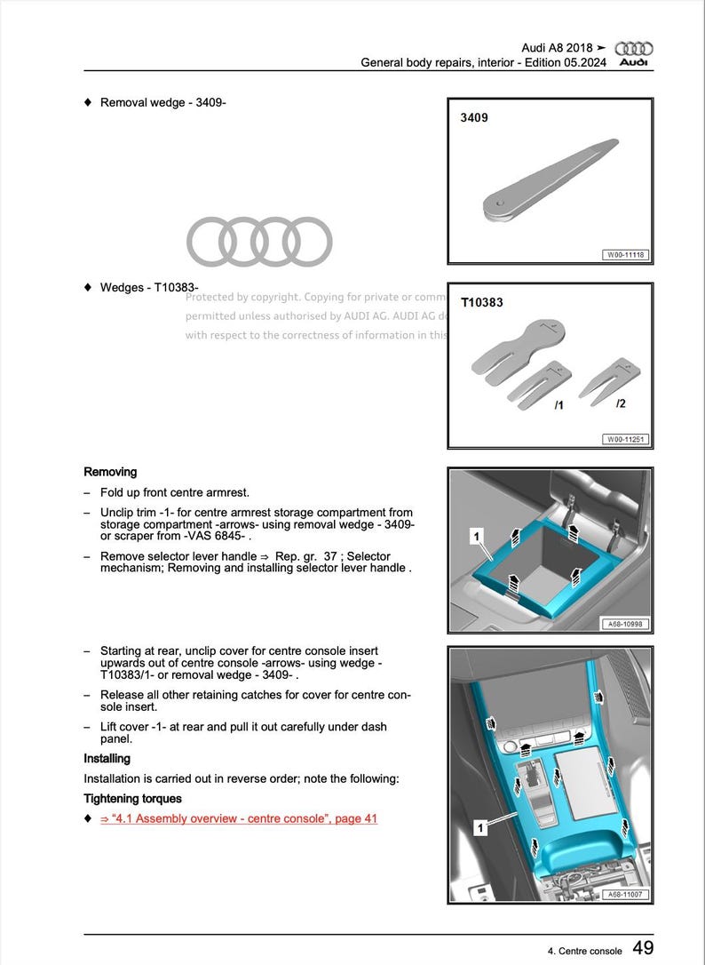 Audi A8 2022-2025 Service Manual Repair, Workshop Service Repair, INSTANT Download PDF