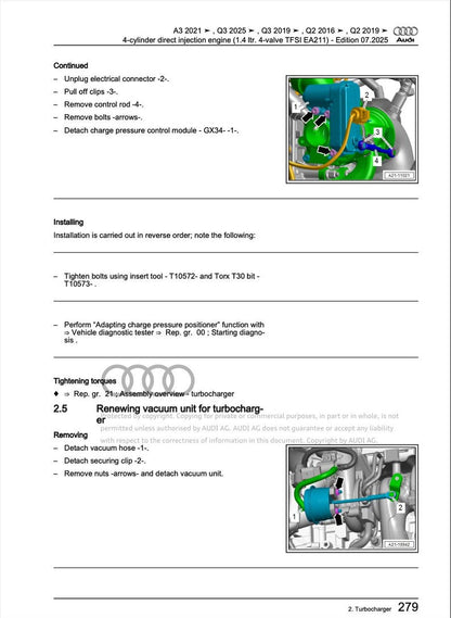Audi Q2 2020-2025 Service Manual Repair, Workshop Service Repair, INSTANT Download PDF