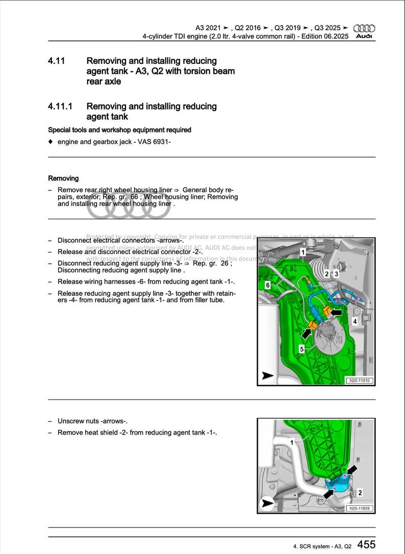 Audi Q3 2025 Service Manual Repair, Workshop Service Repair, INSTANT Download PDF