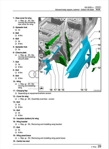 Audi Q3 2025 Service Manual Repair, Workshop Service Repair, INSTANT Download PDF