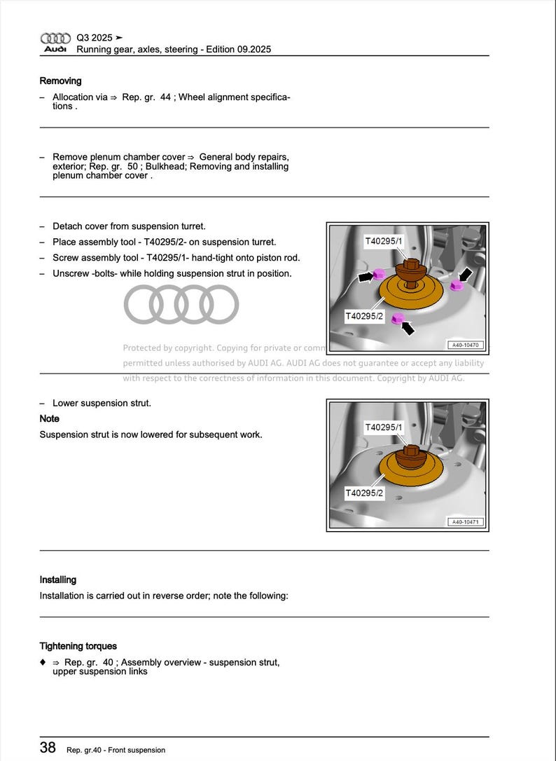 Audi Q3 2025 Service Manual Repair, Workshop Service Repair, INSTANT Download PDF