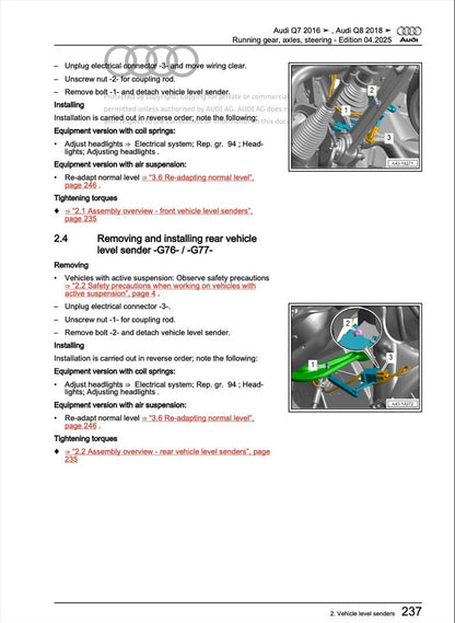 Audi Q8 2018-2023 Service Manual Repair, Workshop Service Repair, INSTANT Download PDF