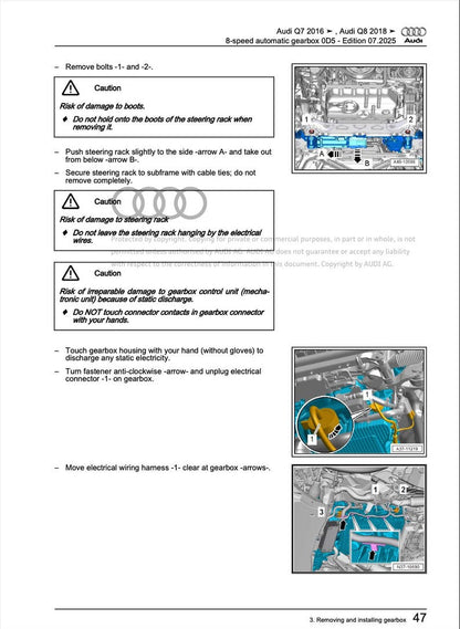 Audi Q8 2024-2025 Service Manual Repair, Workshop Service Repair, INSTANT Download PDF