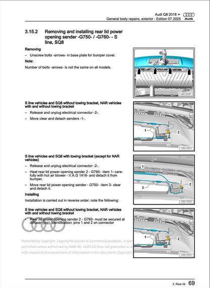 Audi Q8 2024-2025 Service Manual Repair, Workshop Service Repair, INSTANT Download PDF