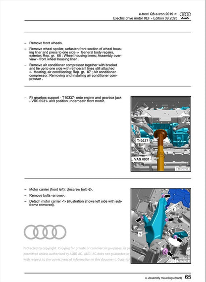 Audi Q8 E-Tron 2022-2025 Service Manual Repair, Workshop Service Repair, INSTANT Download PDF