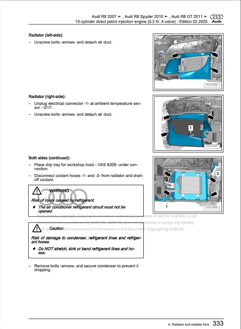 Audi R8 2007-2012 Service Manual Repair, Workshop Service Repair, INSTANT Download PDF