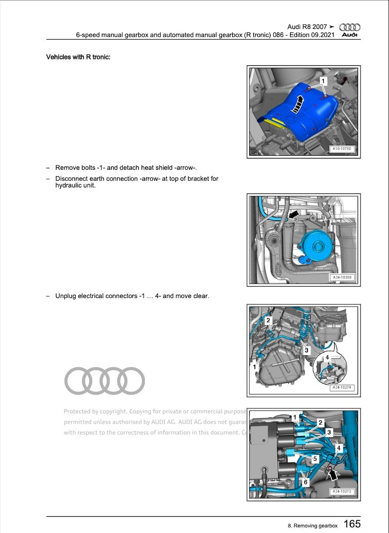 Audi R8 2007-2012 Service Manual Repair, Workshop Service Repair, INSTANT Download PDF