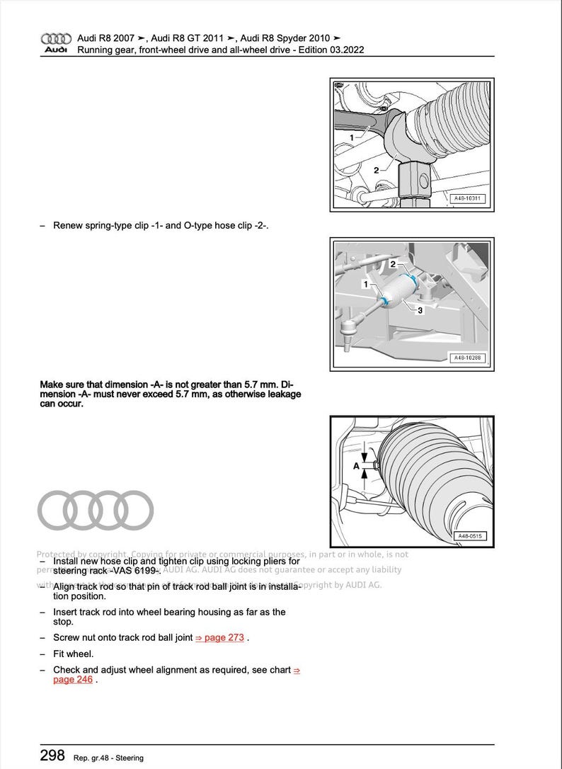 Audi R8 2007-2012 Service Manual Repair, Workshop Service Repair, INSTANT Download PDF