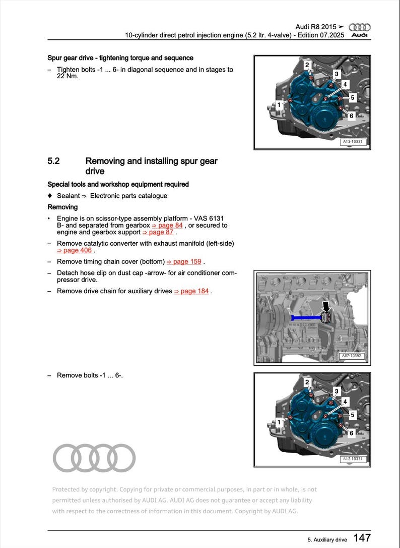 Audi R8 2019-2024 Service Manual Repair, Workshop Service Repair, INSTANT Download PDF