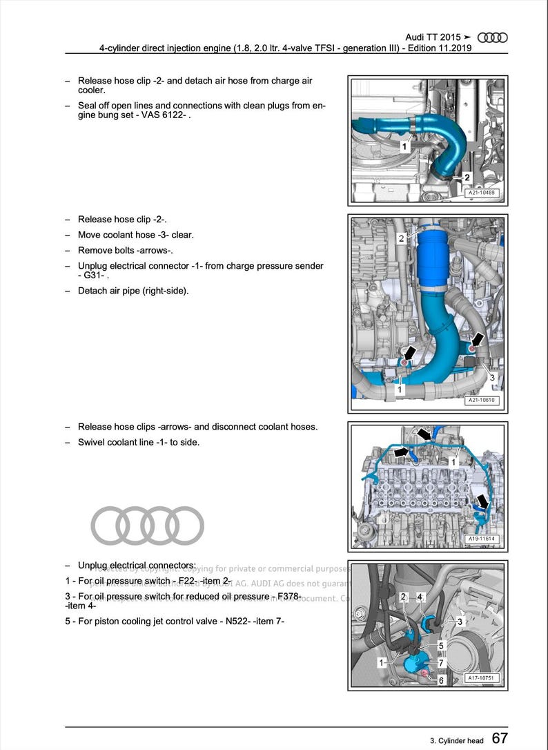 Audi TT 2015-2018 Service Manual Repair, Workshop Service Repair, INSTANT Download PDF