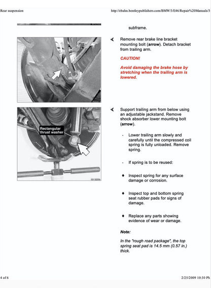 BMW 3 Series E46 1999-2005 Service Manual Repair, Workshop Service Repair, INSTANT Download PDF