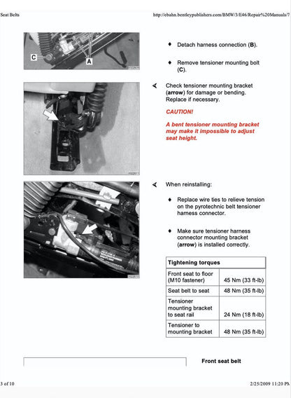 BMW 3 Series E46 1999-2005 Service Manual Repair, Workshop Service Repair, INSTANT Download PDF