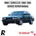 BMW 7 Series E32 1988-1994 Service Manual Repair, Workshop Service Repair, INSTANT Download PDF