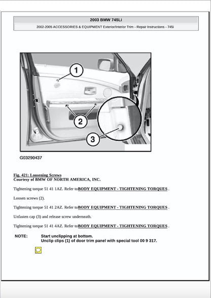 BMW 7 Series E65 2001-2005 Service Manual Repair, Workshop Service Repair, INSTANT Download PDF