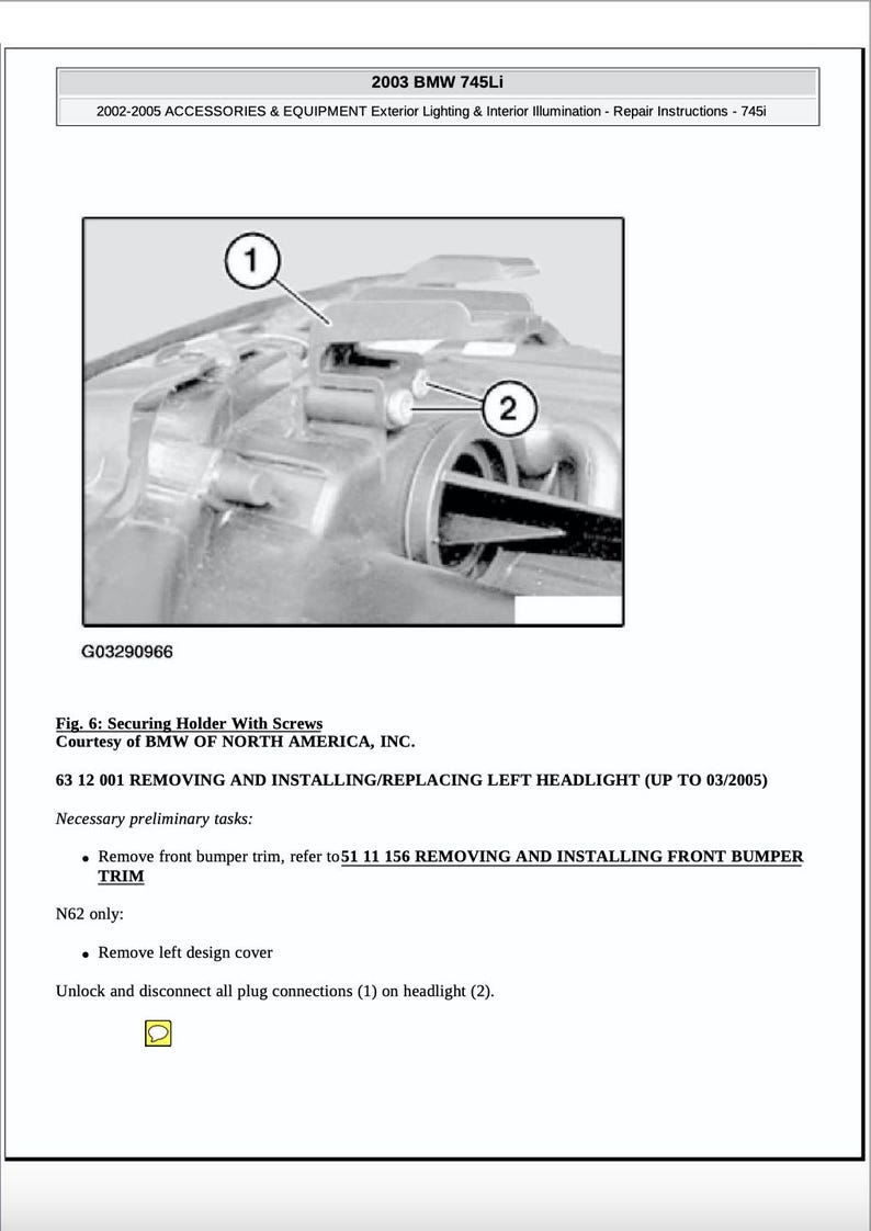 BMW 7 Series E65 2001-2005 Service Manual Repair, Workshop Service Repair, INSTANT Download PDF
