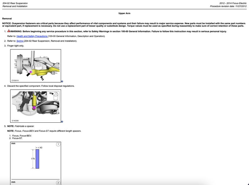 Ford Focus Electric 2012-2014 Service Manual Repair, Workshop Service Repair, INSTANT Download PDF