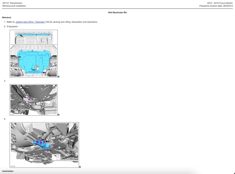 Ford Focus Electric 2012-2014 Service Manual Repair, Workshop Service Repair, INSTANT Download PDF