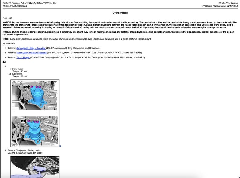 Ford Fusion 2013-2014 Service Manual Repair, Workshop Service Repair, INSTANT Download HTML