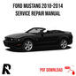 Ford Mustang 2010-2014 Service Manual Repair, Workshop Service Repair, INSTANT Download PDF