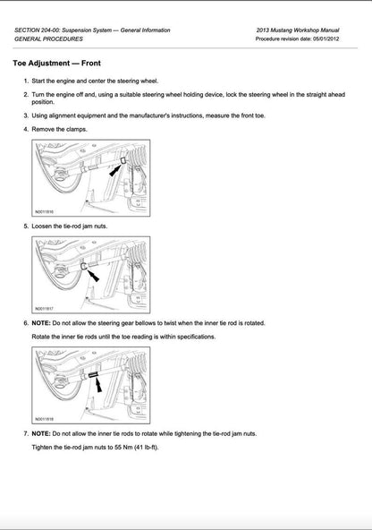 Ford Mustang 2010-2014 Service Manual Repair, Workshop Service Repair, INSTANT Download PDF